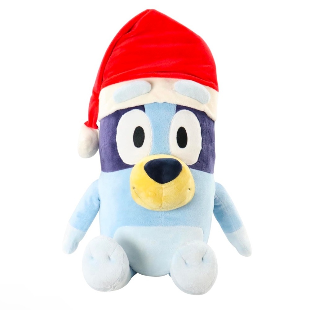Animal Adventure Bluey with Santa‎ Hat 20" Plush NWT